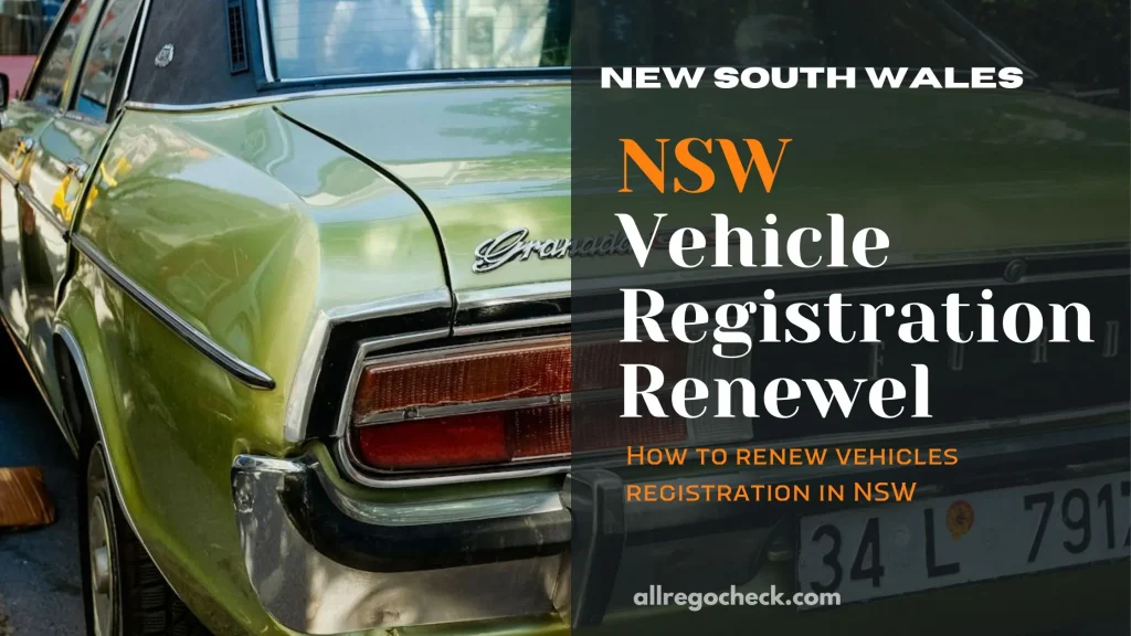 NSW Car Registration Renewal