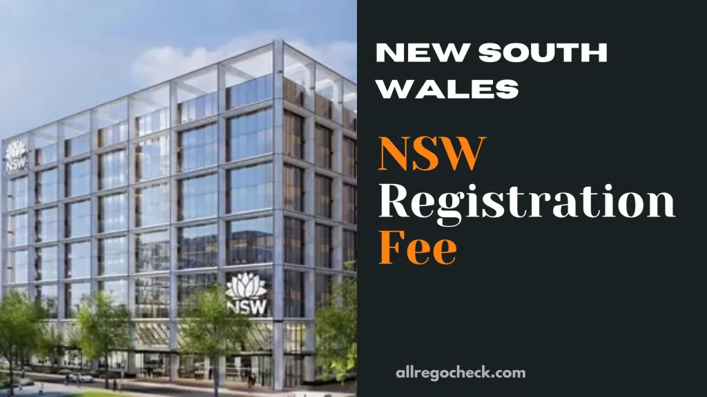 New South Wales Registration Fee